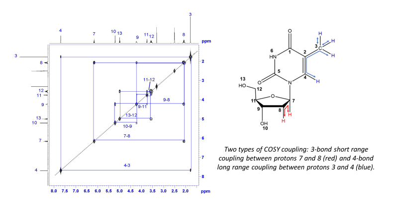 NMR COSY Thymidine 1