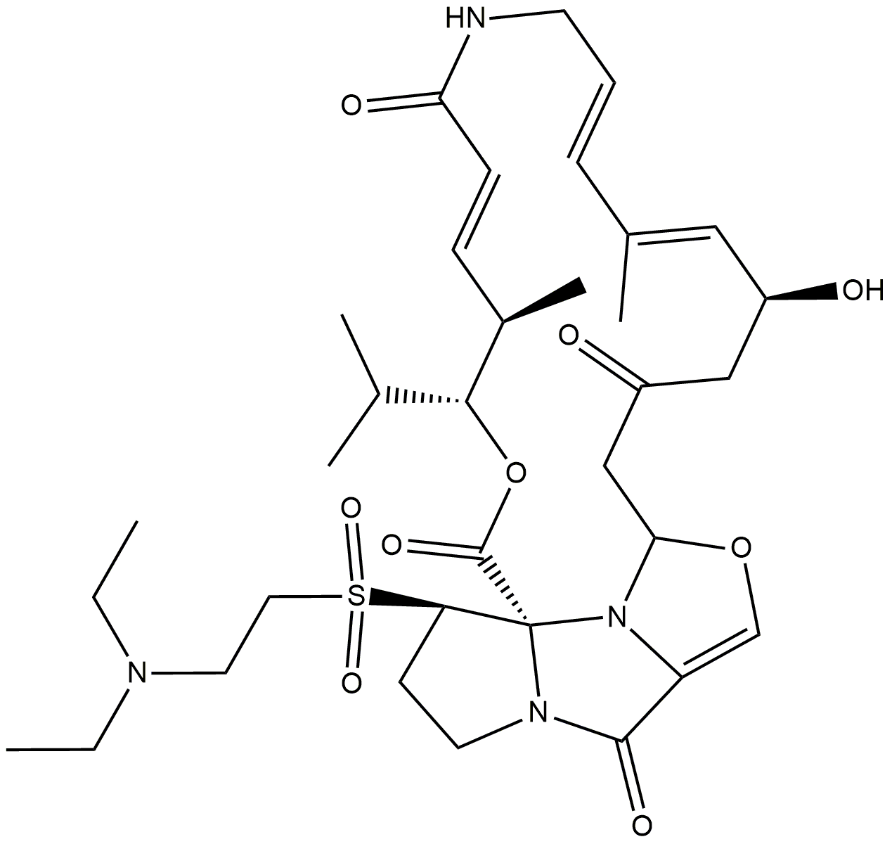 Dalfopristin, a component of quinupristin/dalfopristin